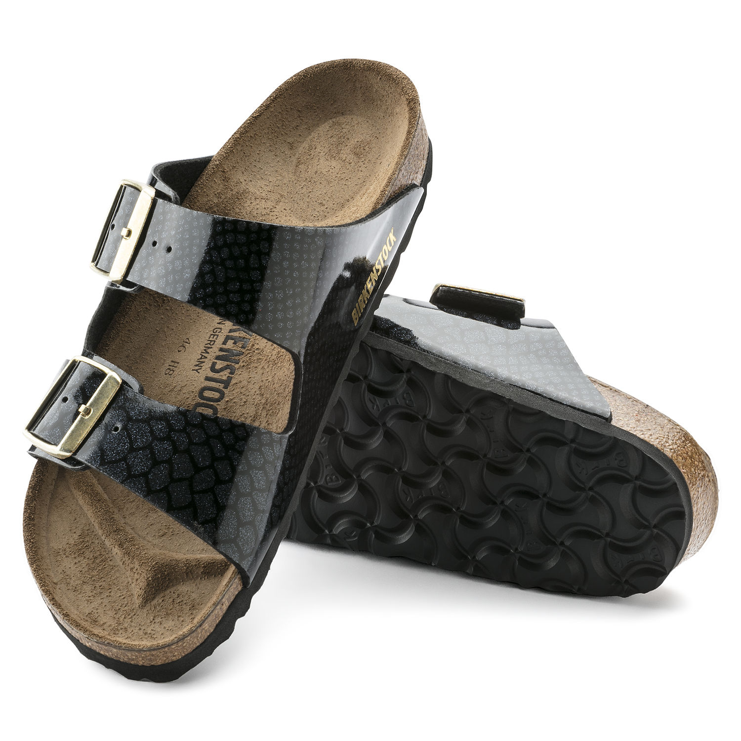 Birkenstock arizona best sale magic snake black