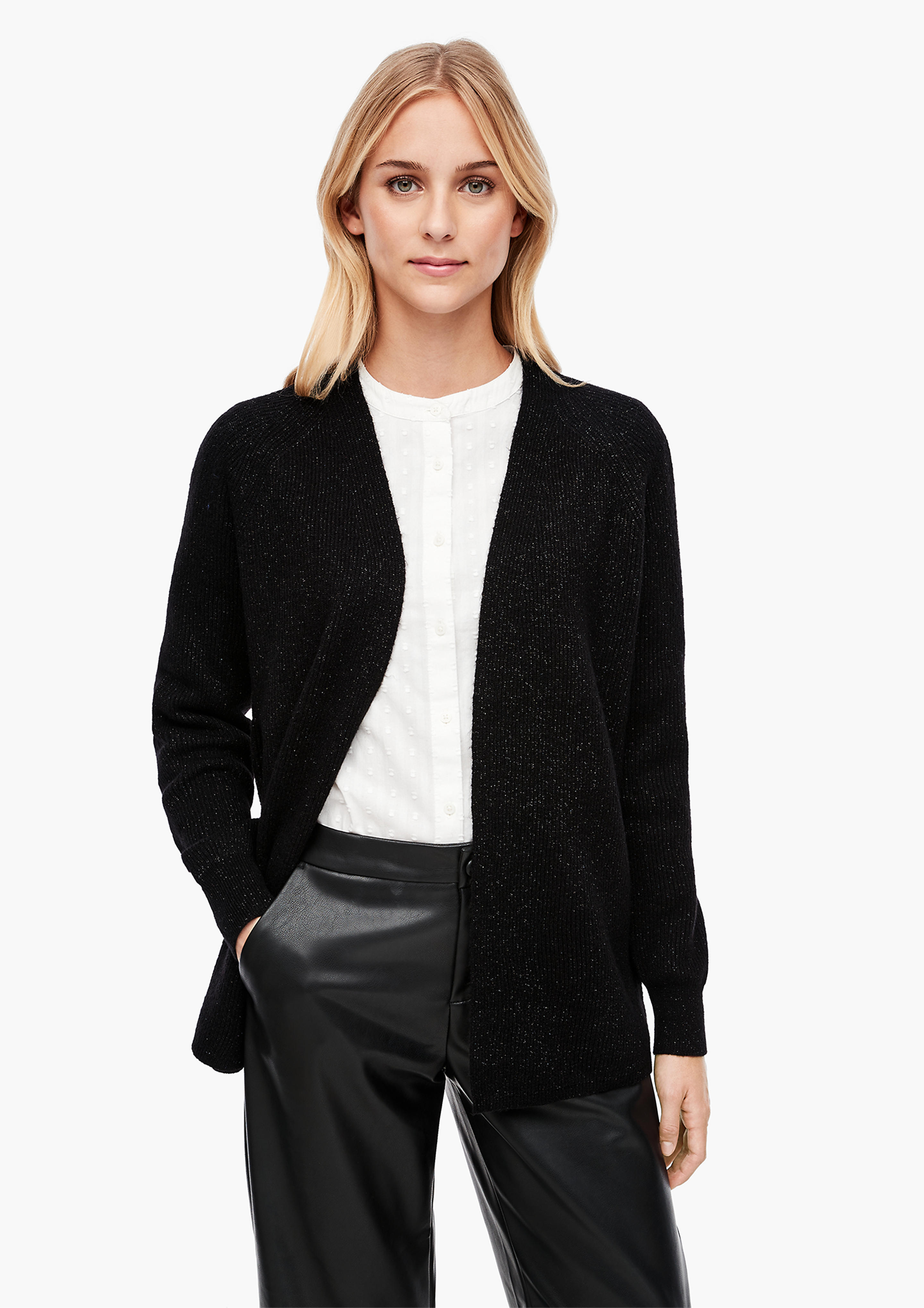 S.Oliver Cardigan Femme Col V Boutonné - Tricot Chaud Et Doux