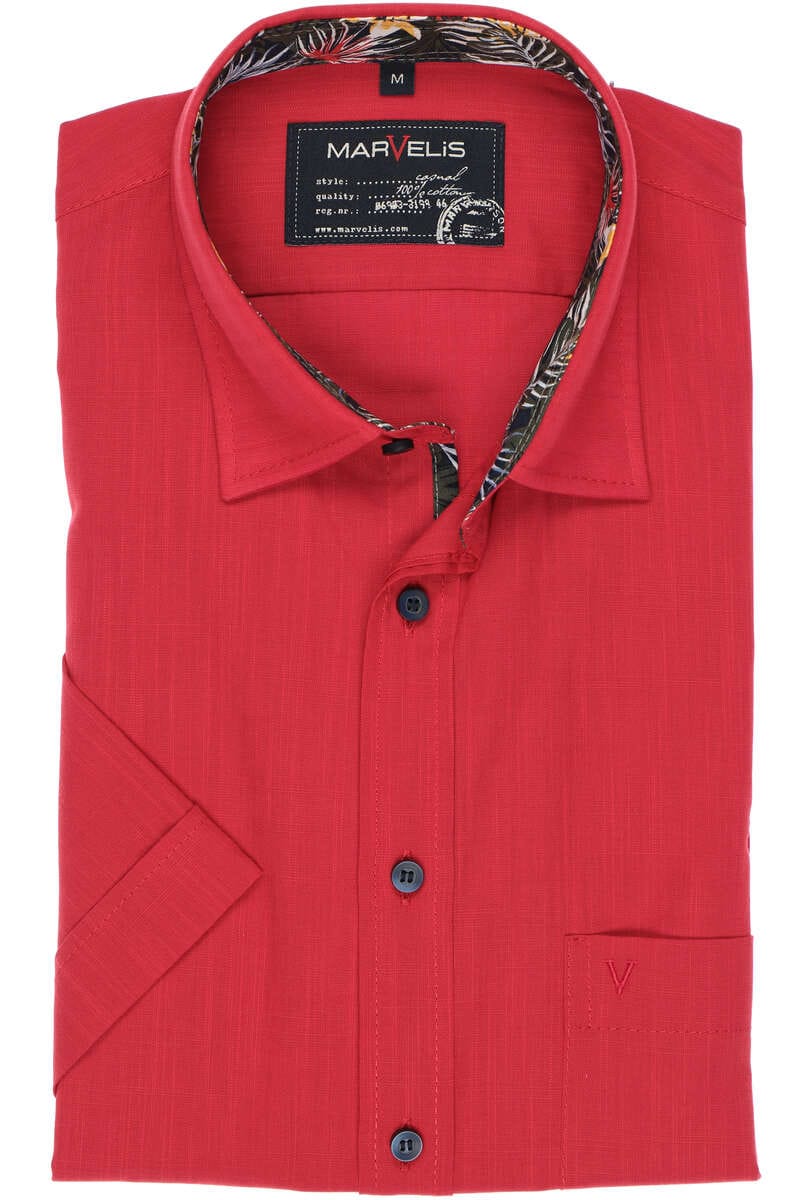 Marvelis pánská košile Casual 6130 52 37 Červená M