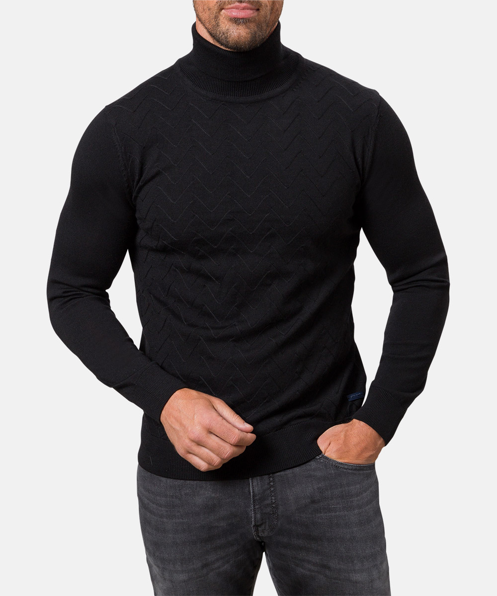 Pierre Cardin pánský rolák 12542 2000 11651 Černá XXL