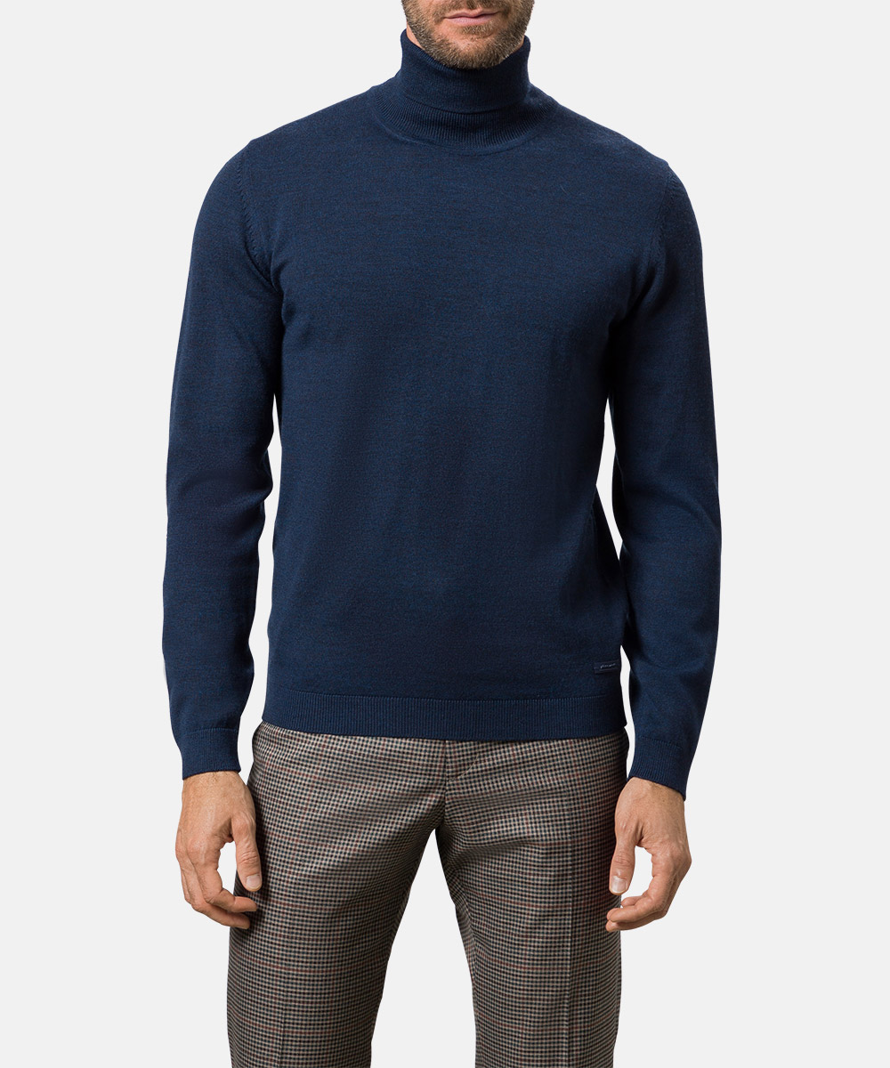 Pierre Cardin pánský rolák 12540 3505 11651 Modrá XXL