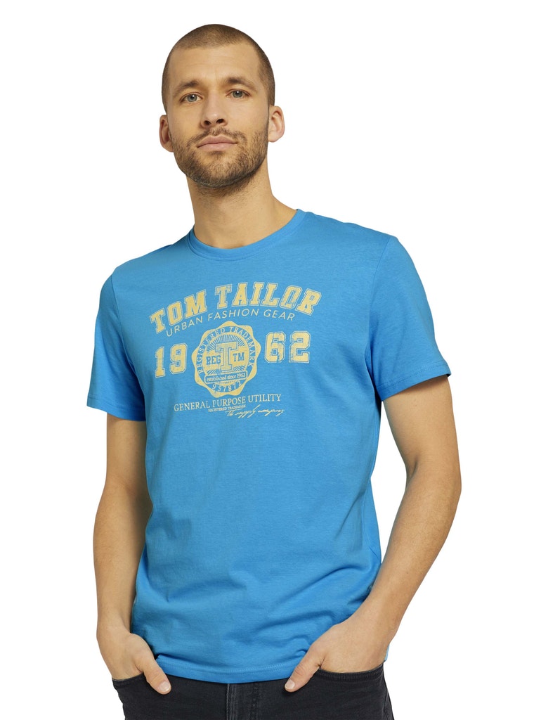 Tom Tailor pánské triko s logem 1027028/21946 Modrá XXXL