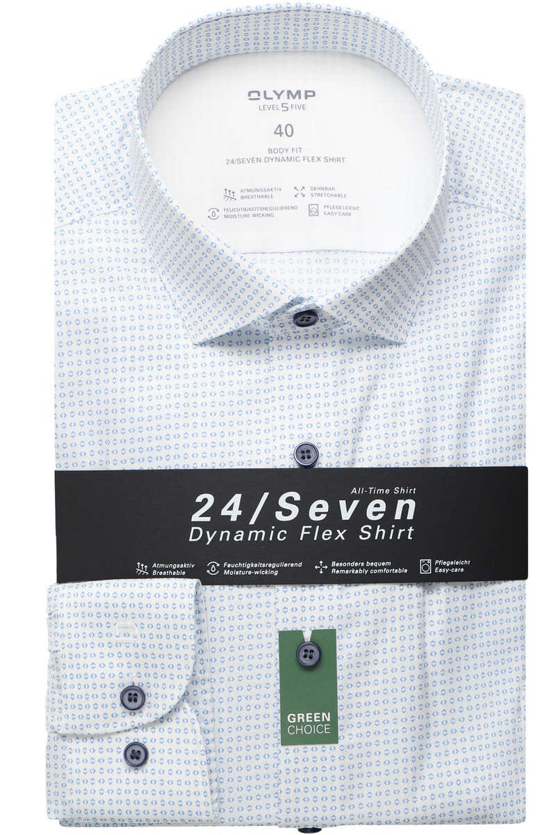 OLYMP Level Five 24/Seven Body Fit společenská košile 2064 00 14 Bílá 40
