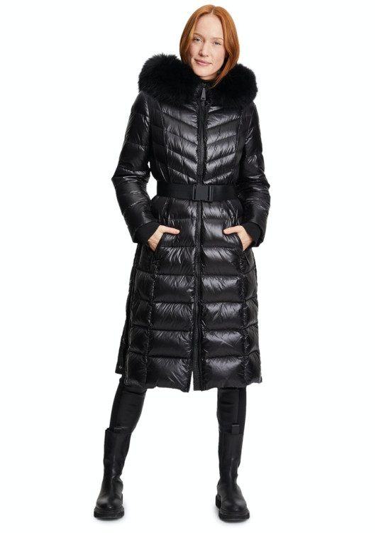 Betty Barclay zimní kabát s pravou kožešinou