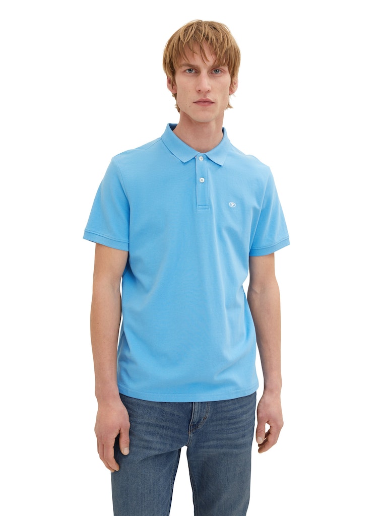 Tom Tailor pánské triko s límečkem 1031006/18395 Modrá XL