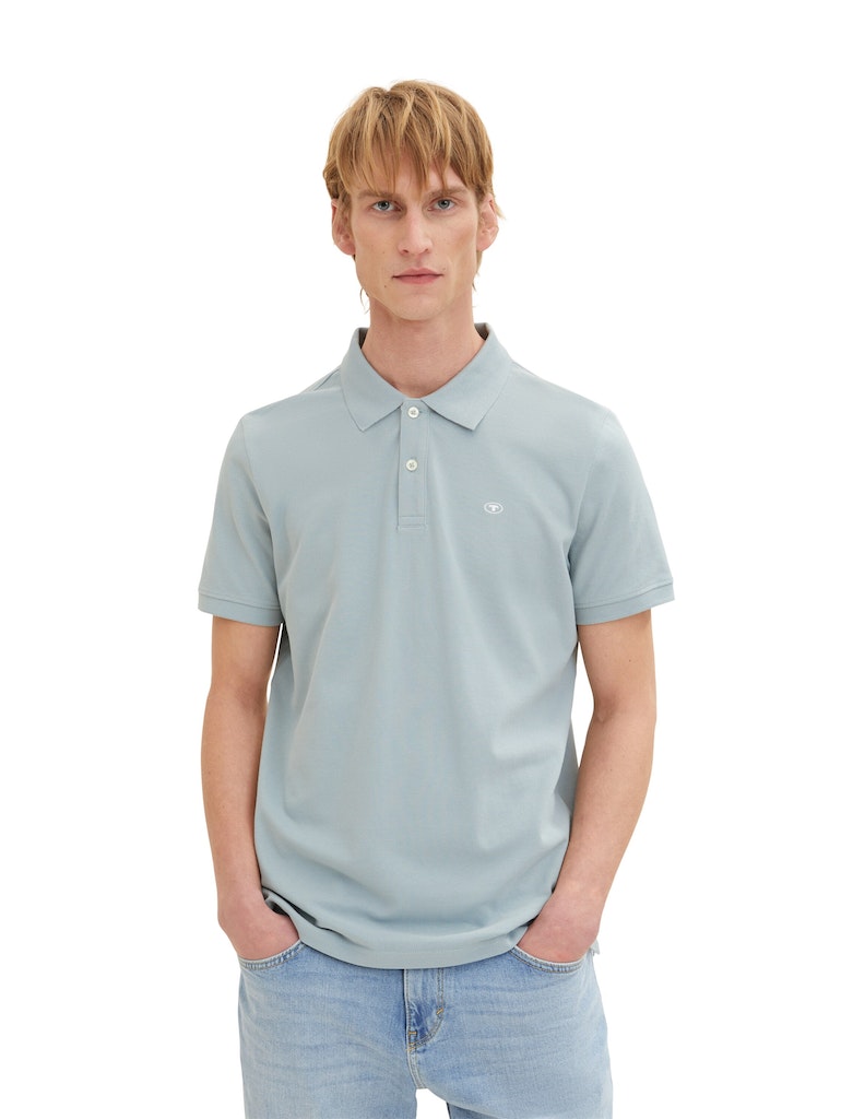 Tom Tailor pánské triko s límečkem 1031006/28129 Modrá M