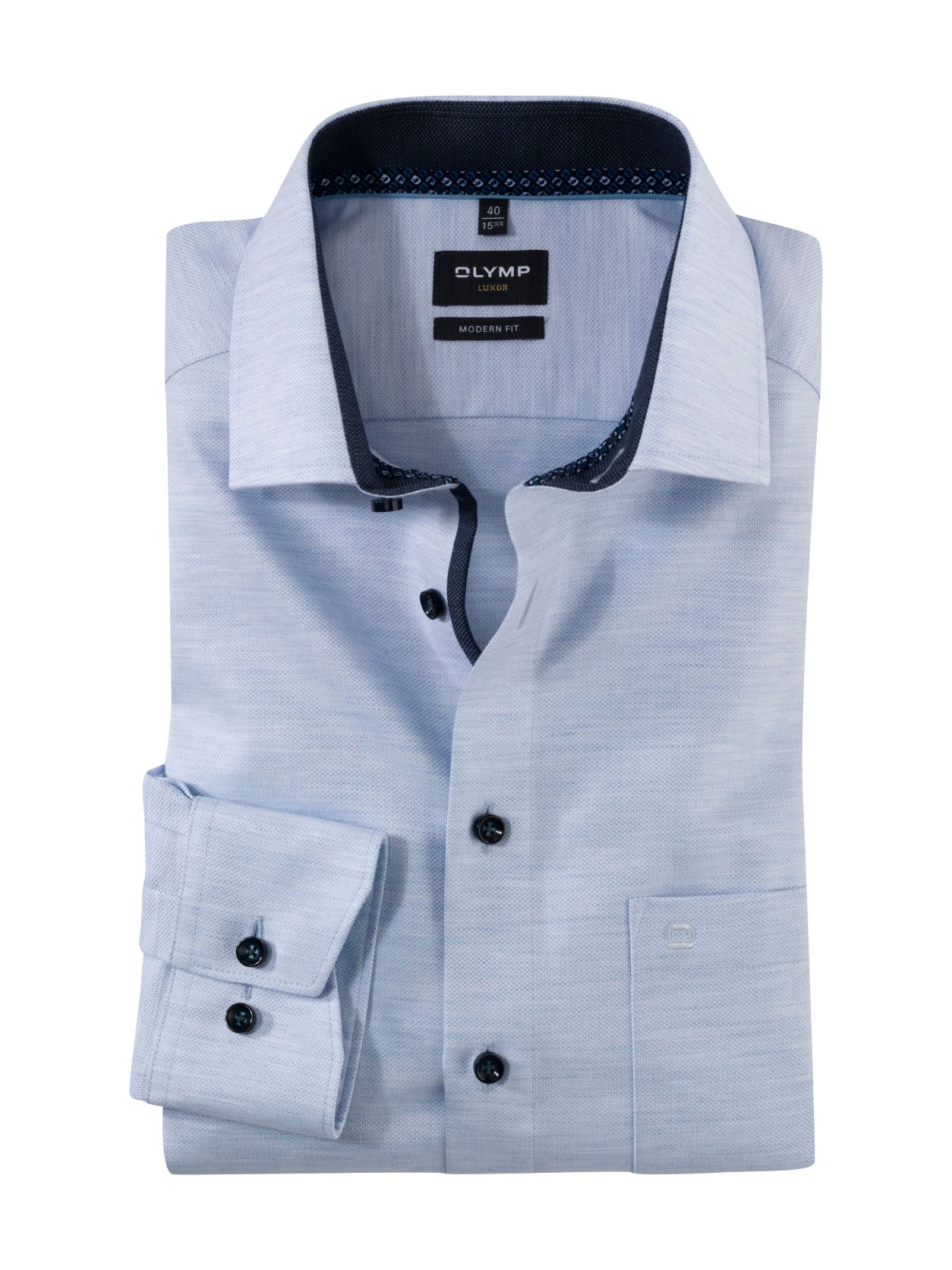OLYMP Luxor Modern Fit společenská košile s prodlouženým rukávem 1261 29 11 Modrá 43