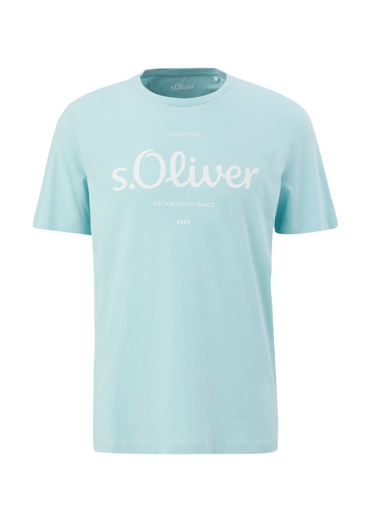 s.Oliver pánské triko s logem 2057432/60D1 Modrá XXL