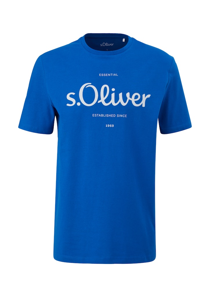 s.Oliver pánské triko 2128330/55D1 Modrá M