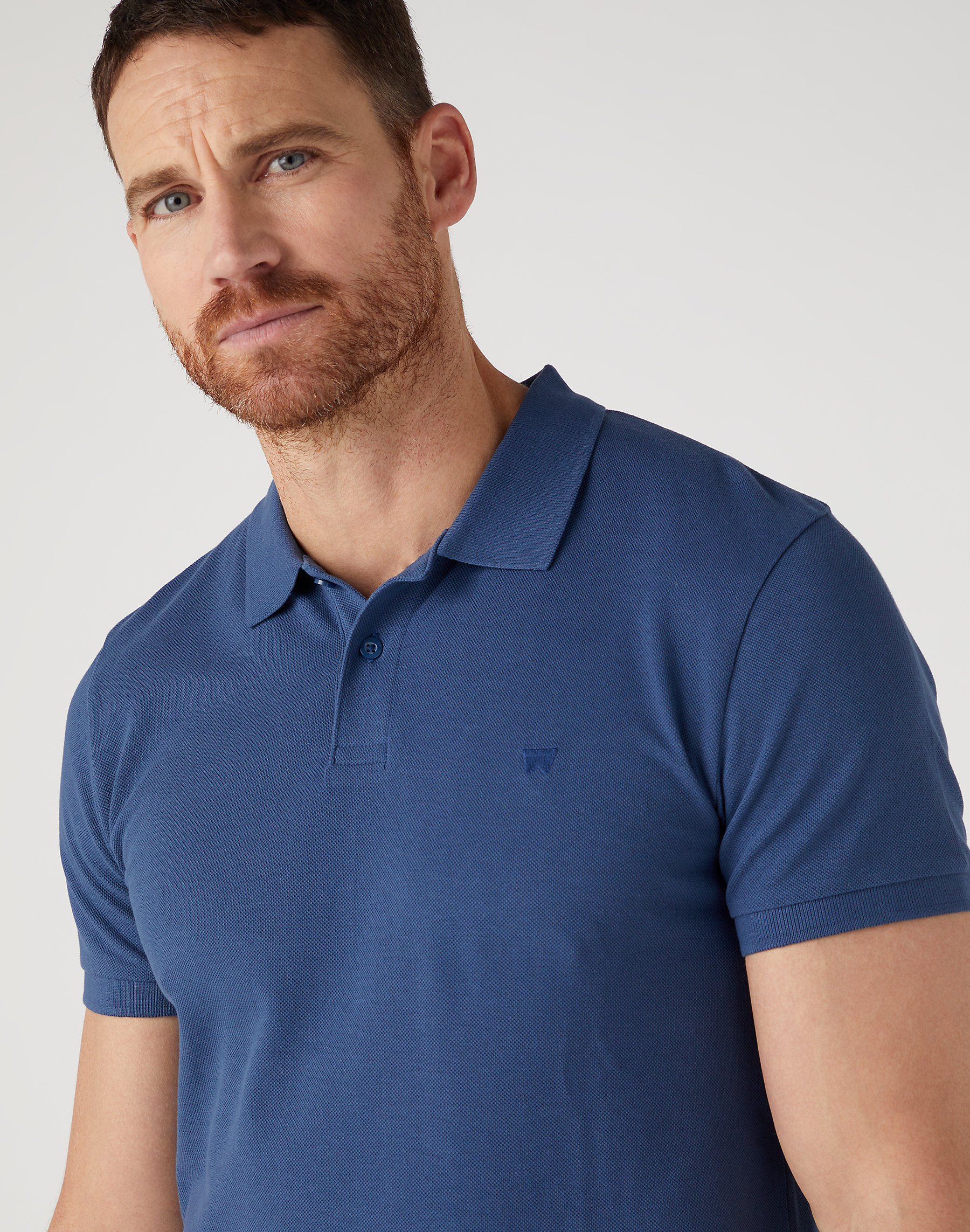 Wrangler pánské triko s límečkem W7X7K4XTG Modrá XL
