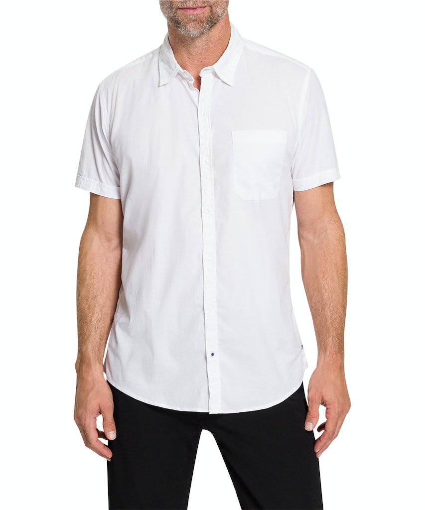 Pioneer pánská košile s krátkým rukávem 40091.2100 1010 Bílá XXL