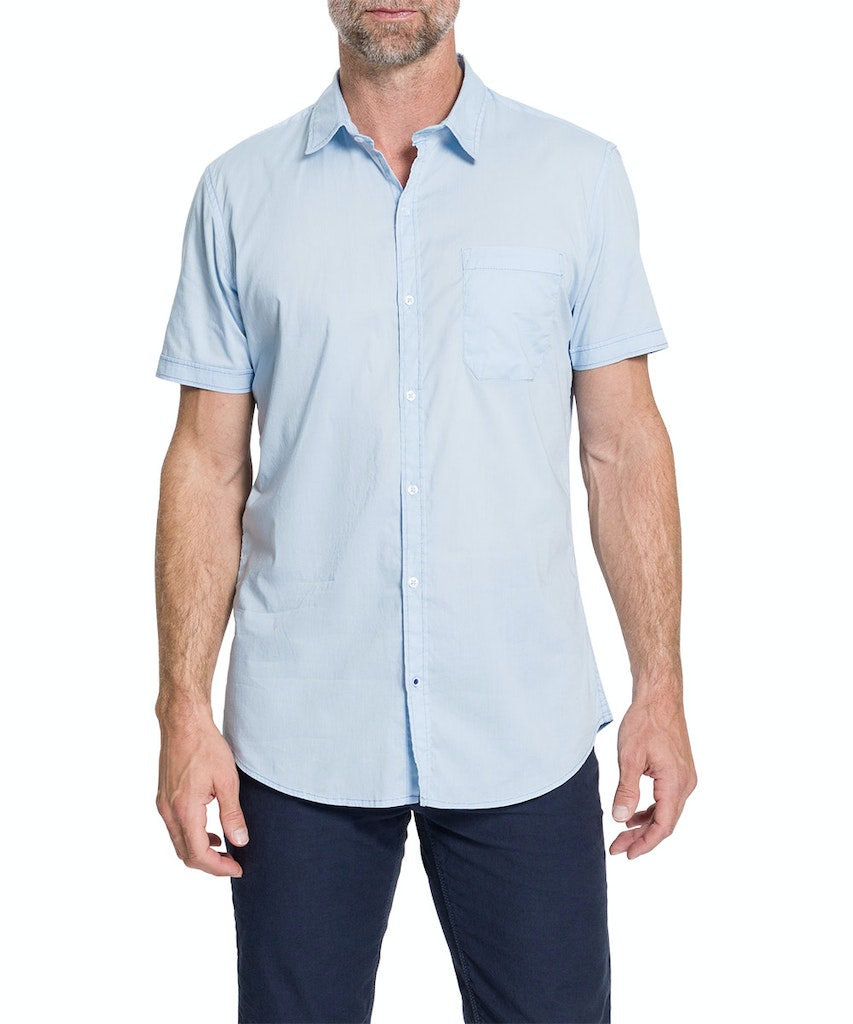 Pioneer pánská košile s krátkým rukávem 40091.2100 6025 Modrá XXXL