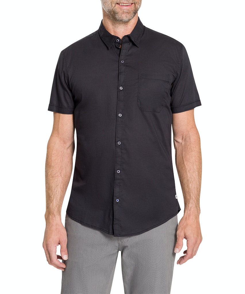 Pioneer pánská košile s krátkým rukávem 40091.2100 9000 Černá XXL