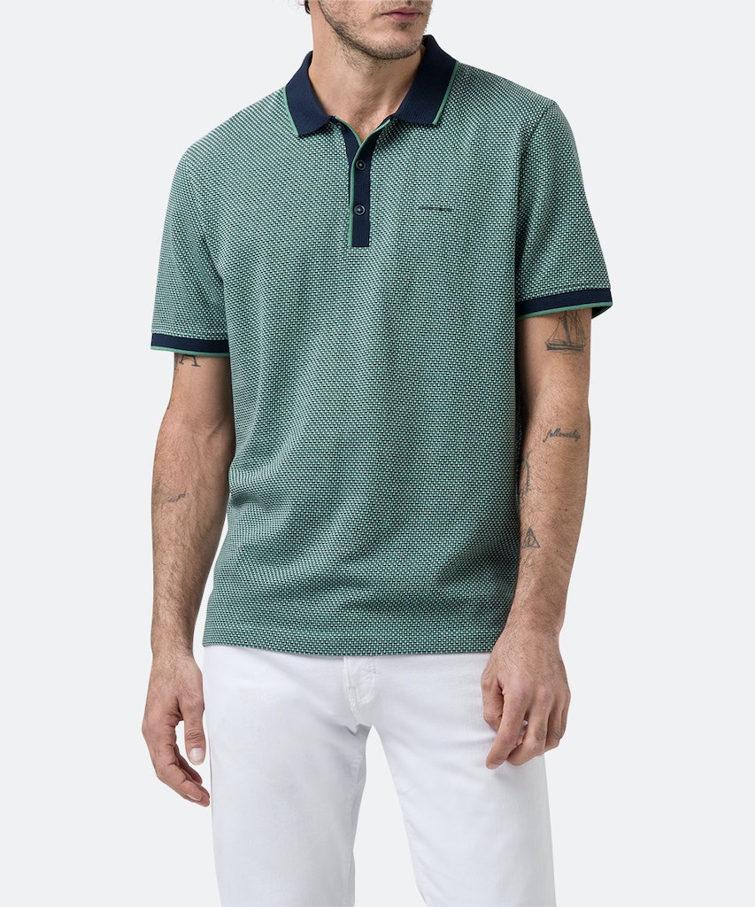 Pierre Cardin pánské triko s límečkem 20574.2042 5221 Zelená XXL