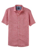 OLYMP Modern Fit pánská lněná košile s krátkým rukávem