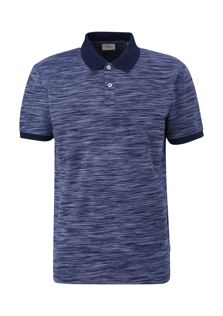 s.Oliver pánské triko s límečkem 2129858/58W1 Modrá XL
