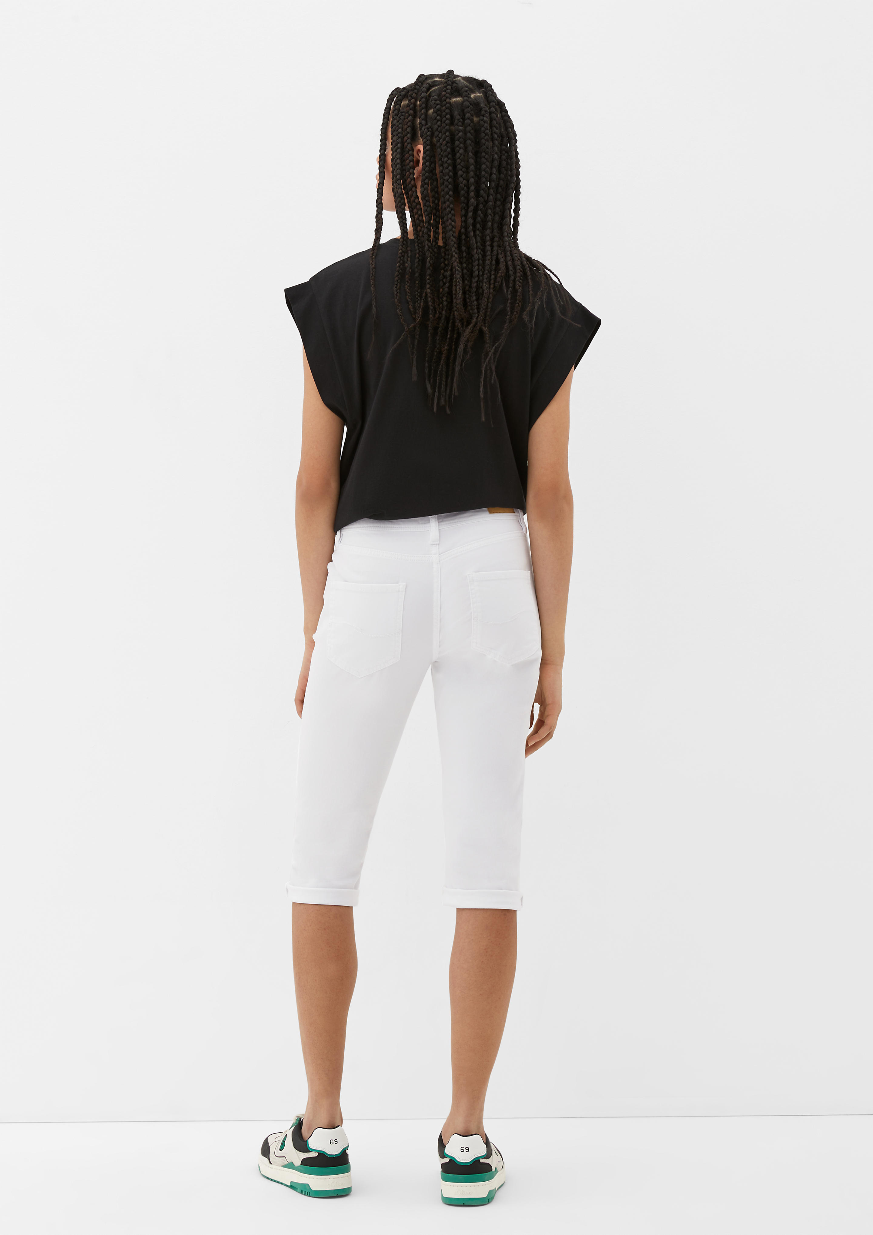 Jeans Capri S.Oliver Jeans Slim Fit Donna, Vita Media, Denim Elastico. Perfetti Per La Mezza Stagione, Comodi E Alla Moda. - 3