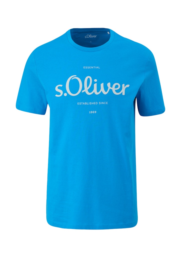 s.Oliver pánské tričko s logem 2131935/62D1 Modrá M