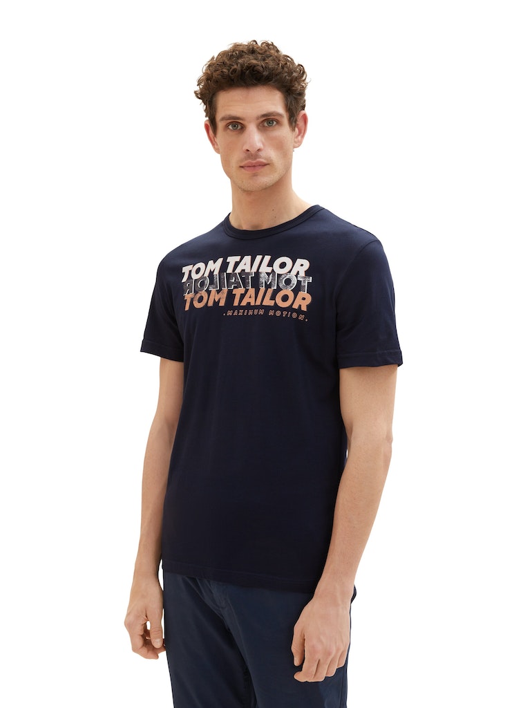 Tom Tailor pánské triko s krátkým rukávem 1036426 10668 Modrá M