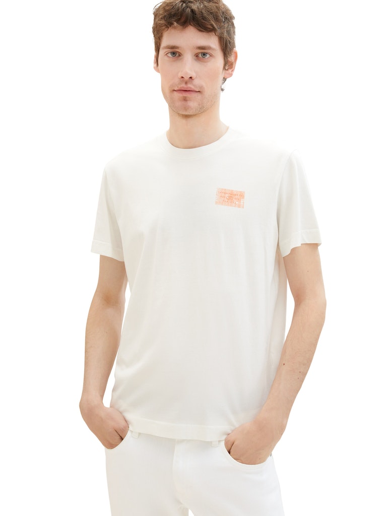 Tom Tailor pánské tričko s krátkým rukávem 1036431 10332 Bílá XXL