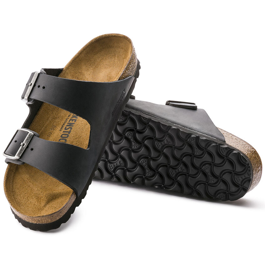 Birkenstock Arizona pánské kožené pantofle 552111 Černá 44