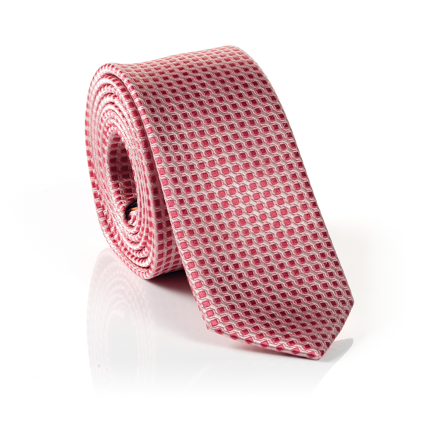 MONTI hedvábná pánská kravata 01160 0013 3550 Růžová ONE SIZE