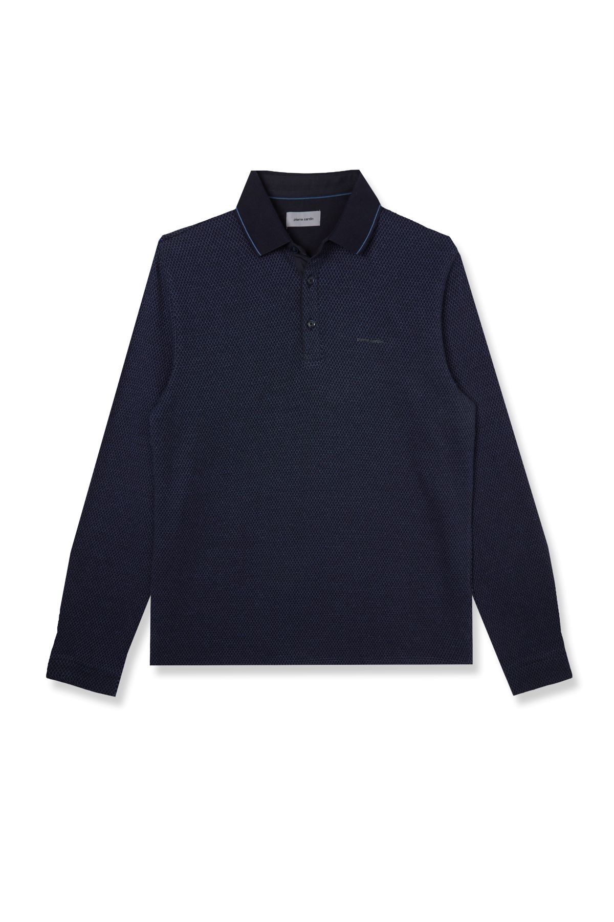 Pierre Cardin pánské triko s dlouhým rukávem a límečkem 30324.3027 6124 Modrá XXXL