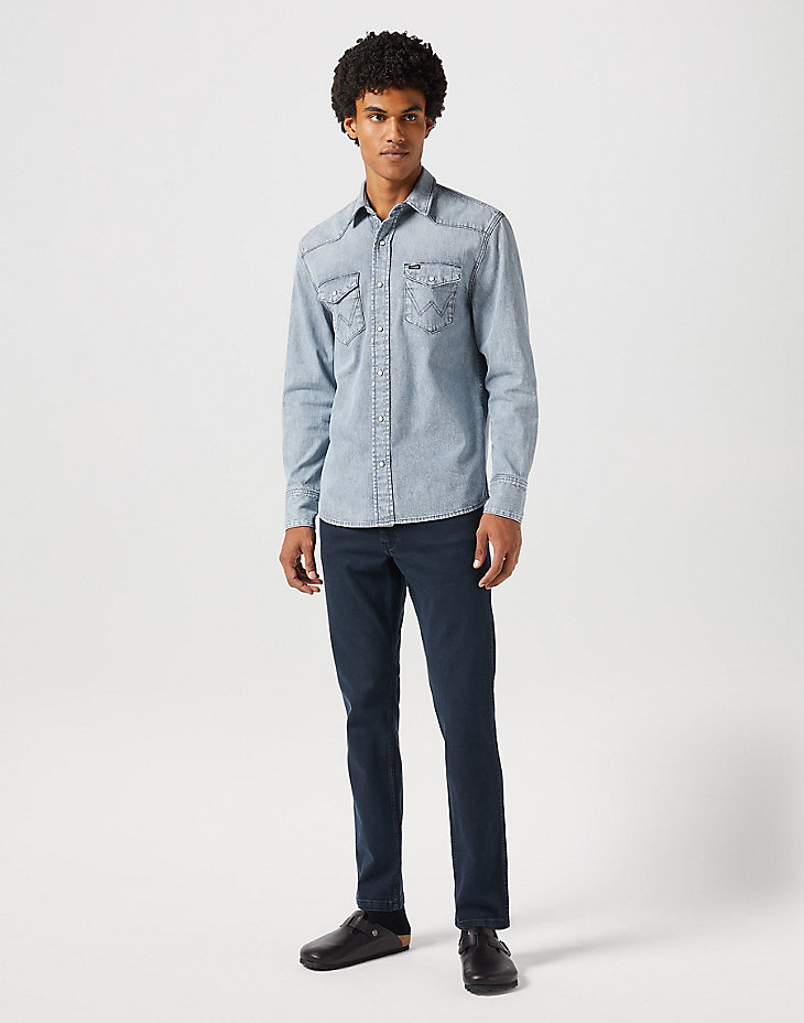 Wrangler pánská džínová košile 112350571 Šedá XL