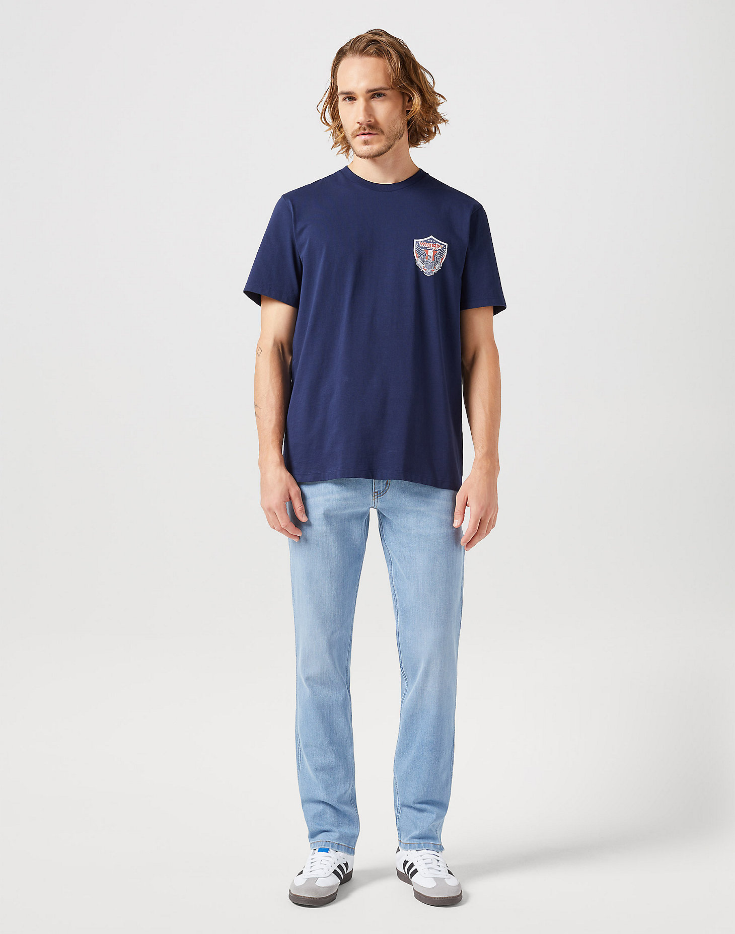 Wrangler pánské tričko 112350561 Modrá XL