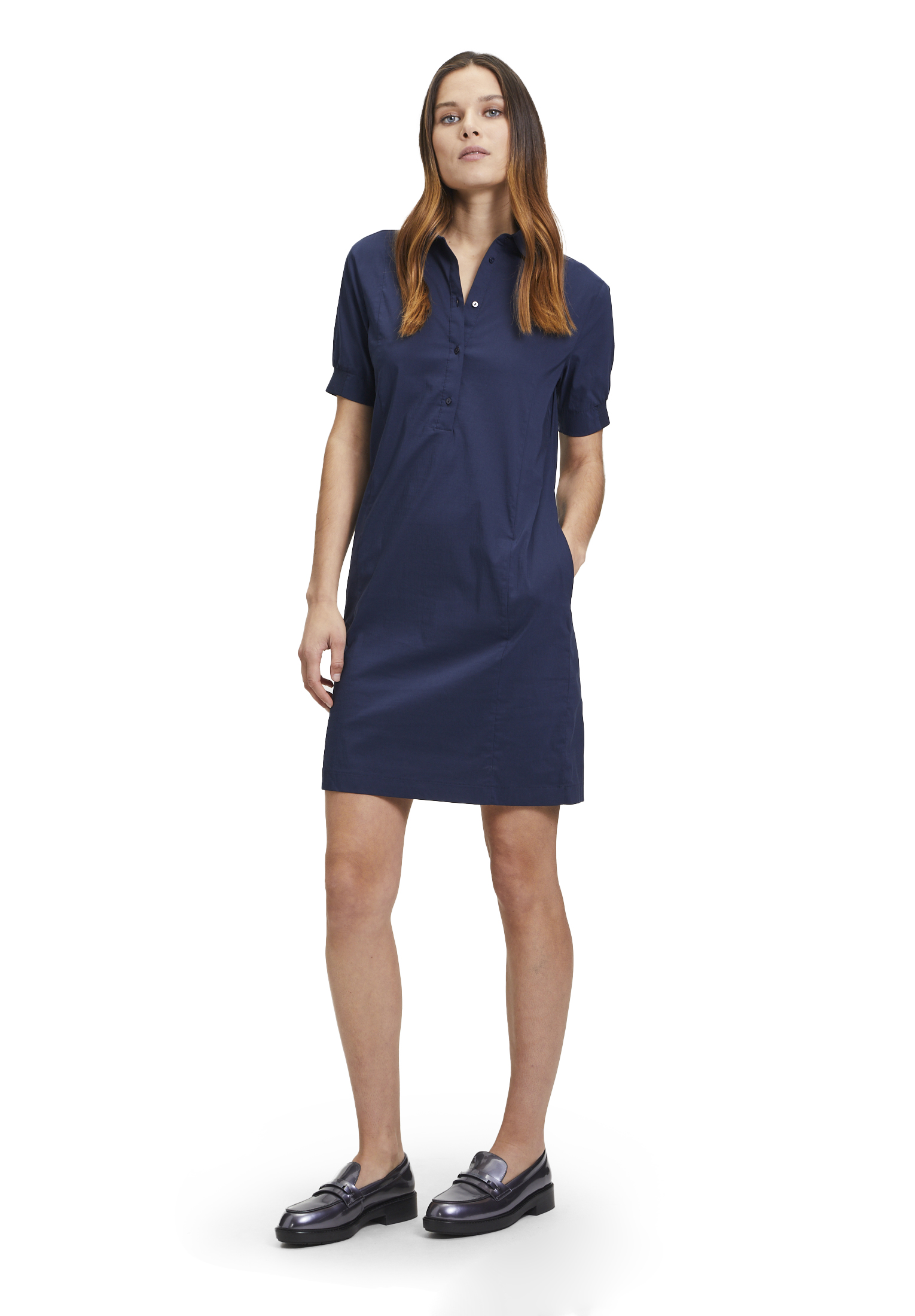BETTY & CO dámské košilové šaty 1501 3031 8543 Modrá 36