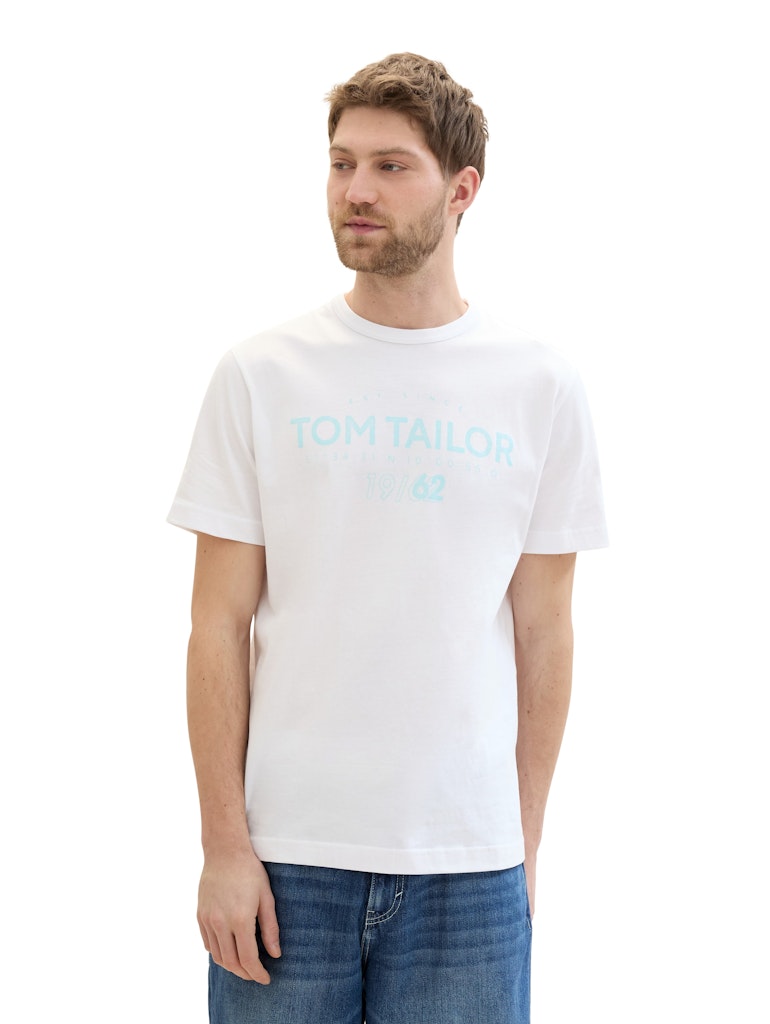 Tom Tailor pánské triko 1041871 10302 Bílá L