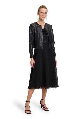 Vera Mont dámský koženkový blazer se zipem