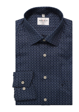 Marvelis pánská košile Modern Fit, vzorovaná