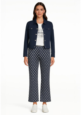 Betty Barclay dámské kalhoty modrobílé