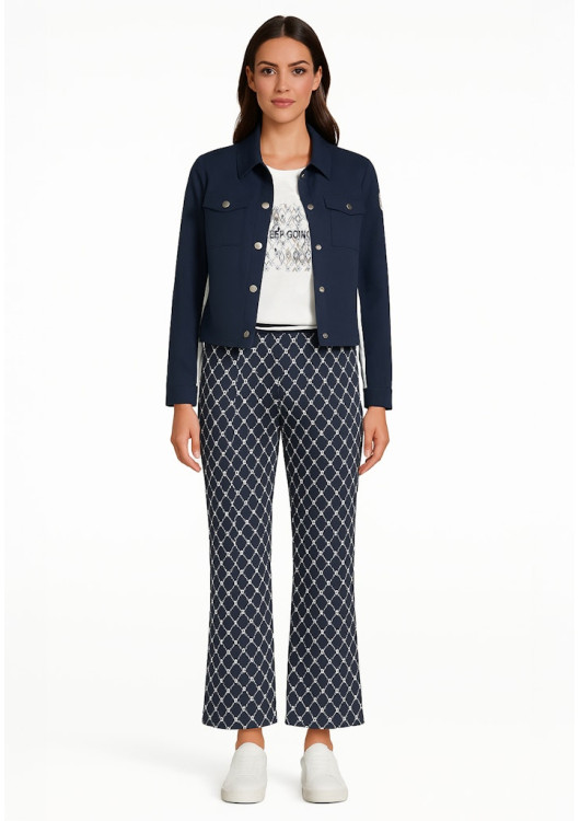 Betty Barclay dámské kalhoty modrobílé