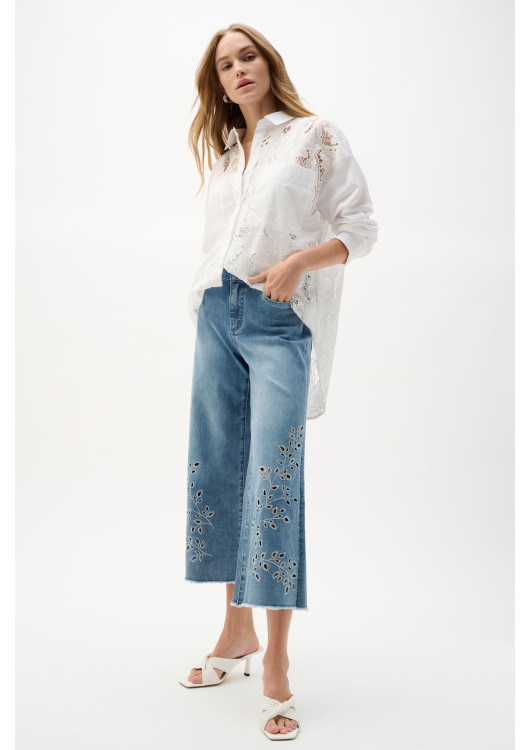 Joseph Ribkoff dámské džíny s florální výšivkou