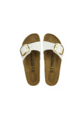 Birkenstock Madrid Big Buckle dámské pantofle bílé