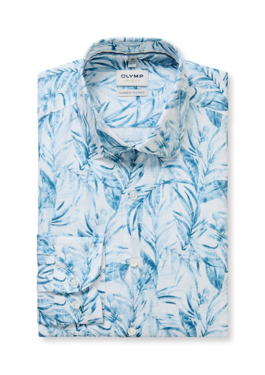 Olymp Level Five Body Fit pánská lněná košile