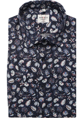 Marvelis pánská košile Modern Fit s potiskem moře